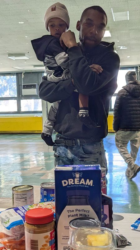 David at the Belmont Elementary School Pantry