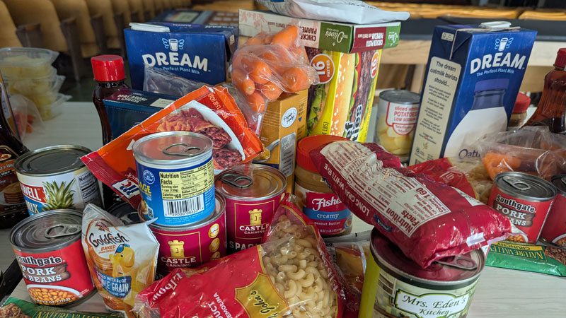 various shelf-stable food items