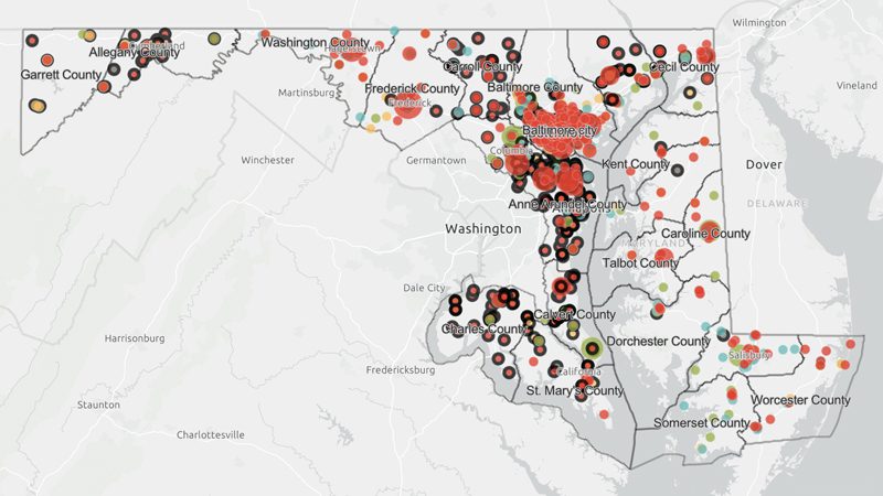 Maryland Hunger Map 2025