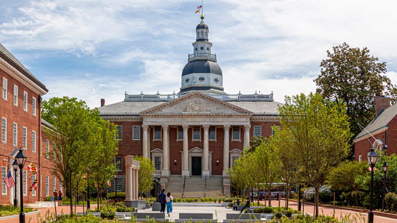 Maryland State House building in Annapolis