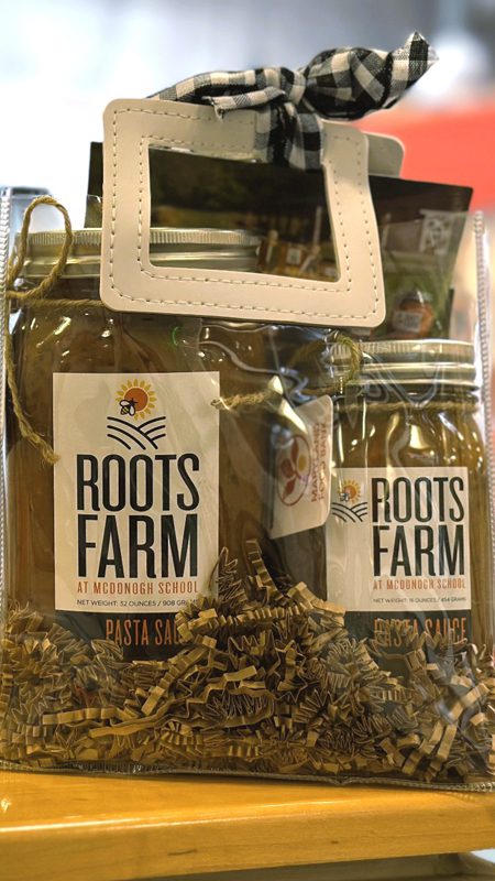 2 glass jars of Roots Farm pasta sauce