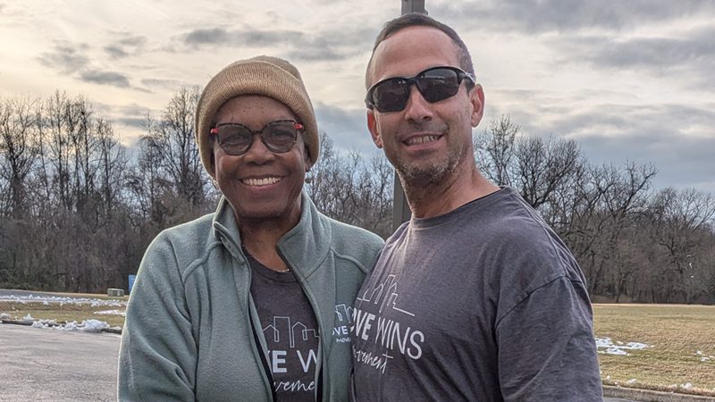 Love Wins volunteer Kylie & Food Pantry Director Daniel Leonard